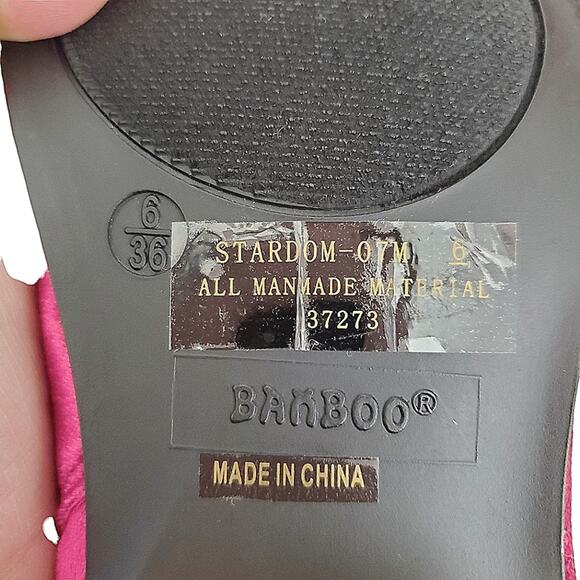 Bamboo | Stardom Fuscia Soft Stretch Shimmery Velour Thigh High Boots - Picture 13 of 13